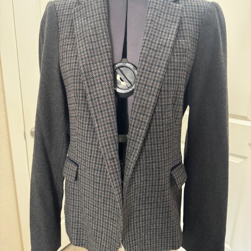 Zara Basic Women's Jacket Size M Houndstooth